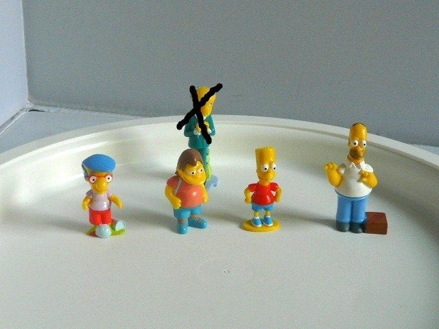 Simpsons # minifiguurtjes (4x)., Verzamelen, Ophalen of Verzenden, Overige figuren, Zo goed als nieuw, Beeldje of Figuurtje
