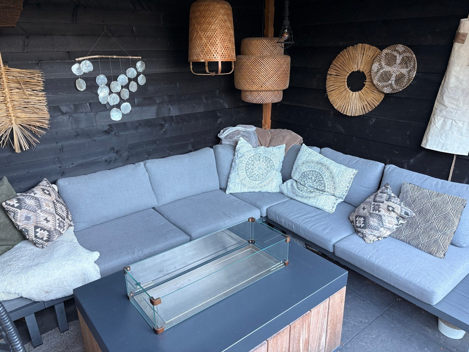 Prachtige antraciete aluminium loungeset, Ophalen, Gebruikt, 6 zitplaatsen, Aluminium