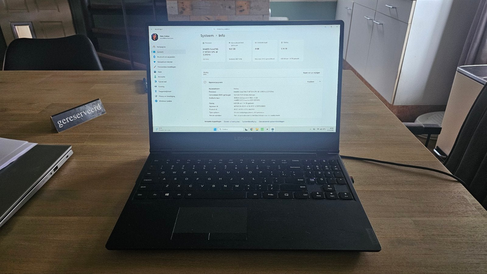Lenovo Legion Gaming Laptop - i7-8750H, 16GB RAM, GTX 1050, Ophalen, Gebruikt, 2 tot 3 Ghz, Gaming