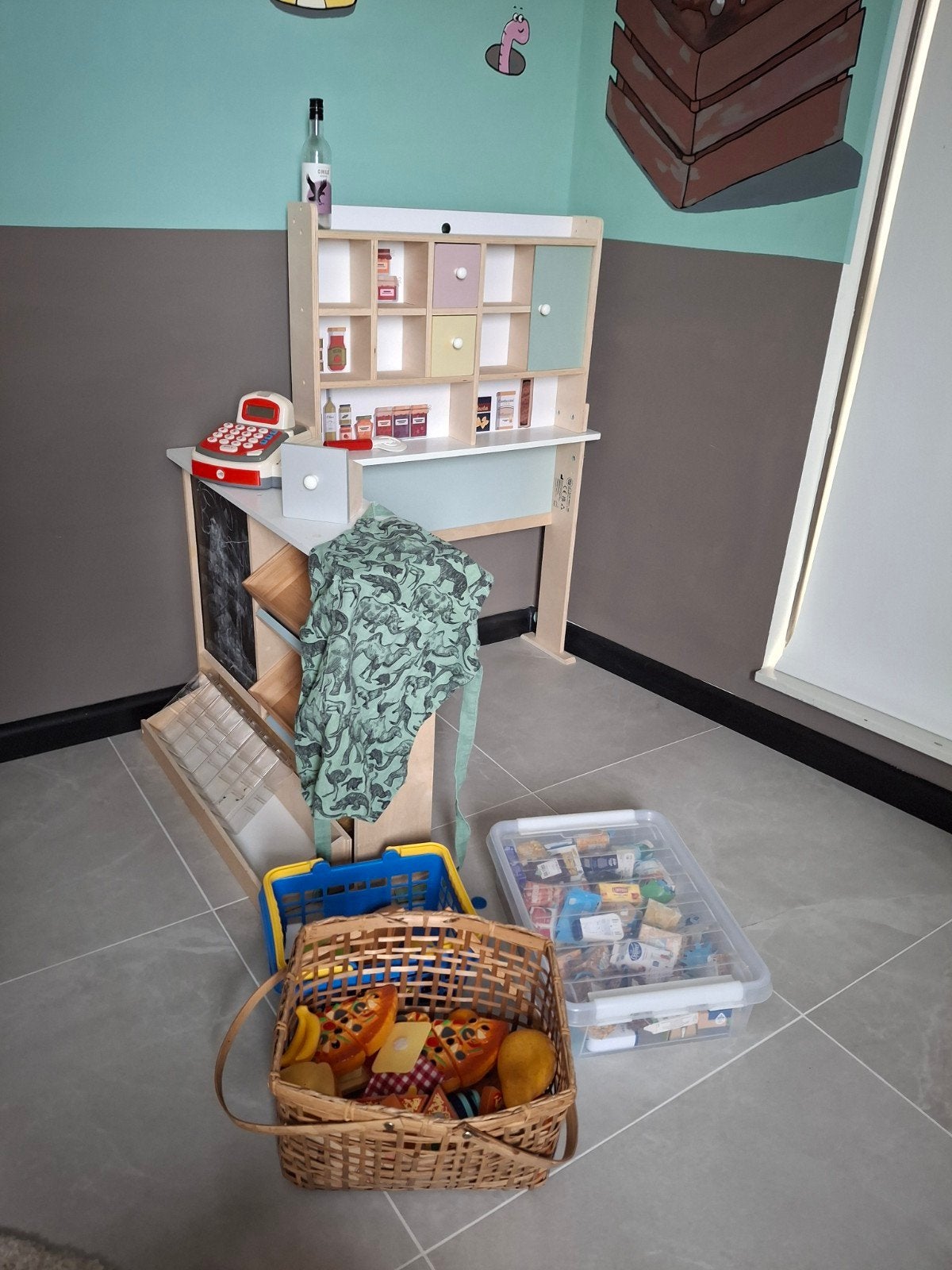 Complete Speelgoed Marktkraam met Accessoires, Kinderen en Baby's, Ophalen, Gebruikt, Jongen of Meisje