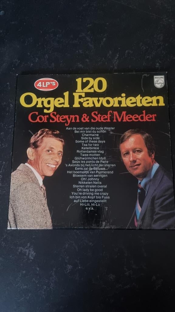 120 Orgel Favorieten - Cor Steyn & Stef Meeder (4LP's), Boxset, Ophalen of Verzenden, Gebruikt, 12 inch