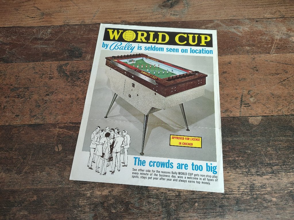 Flyer: Bally World Cup / Voetbal Spel / 1968, Verzamelen, Verzenden, Gebruikt