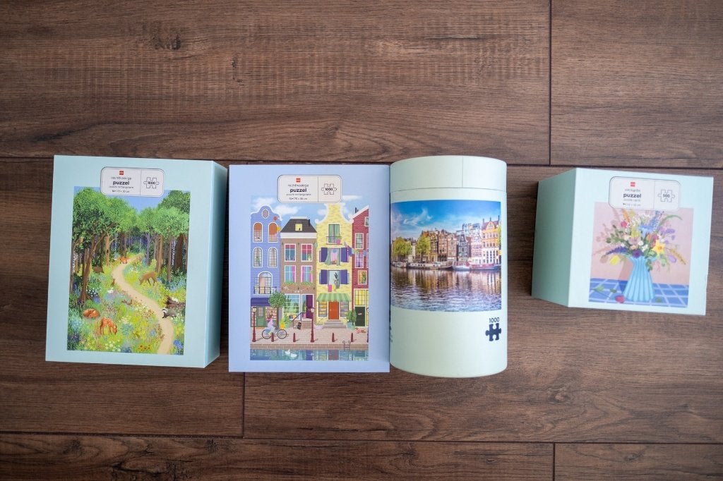 Puzzels Hema (4x), Hobby en Vrije tijd, Denksport en Puzzels, Ophalen, 500 t/m 1500 stukjes, Zo goed als nieuw, Legpuzzel