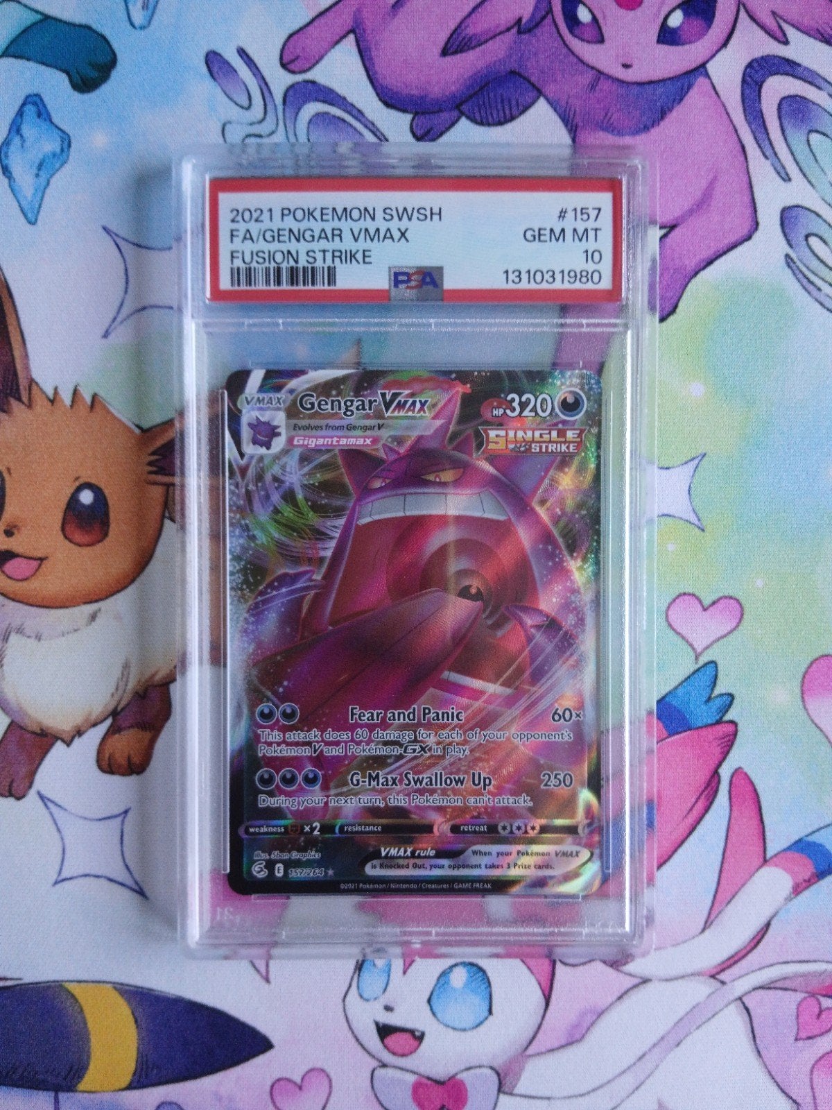 Gengar Vmax #157 ( PSA 10 )  Pokémon Fusion Strike, Hobby en Vrije tijd, Verzamelkaartspellen | Pokémon, Verzenden, Nieuw, Losse kaart