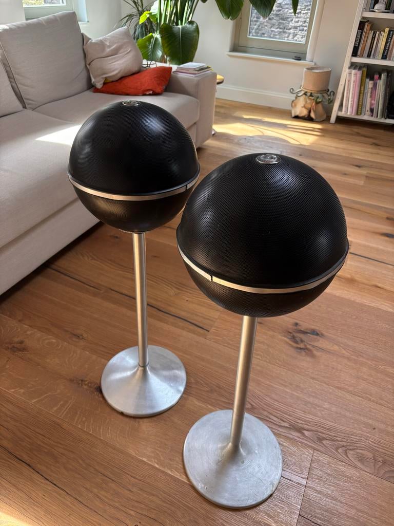 Grundig Audiorama 4000 speakers met stands + versterker, Audio, Tv en Foto, Luidsprekers, Gebruikt, Minder dan 60 watt, Front, Rear of Stereo speakers
