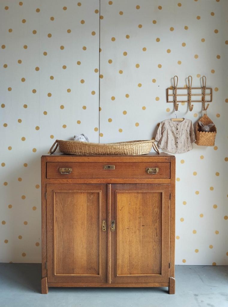 Vintage dressoir / massief hout / brocante / antiek, Ophalen of Verzenden, 25 tot 50 cm, Eikenhout, 100 tot 150 cm