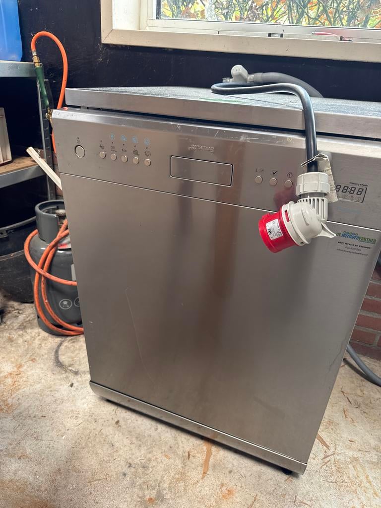 2x Smeg LP364XT Professionele Vaatwasser - RVS, Ophalen, Gebruikt, 60 cm of meer, Eco programma