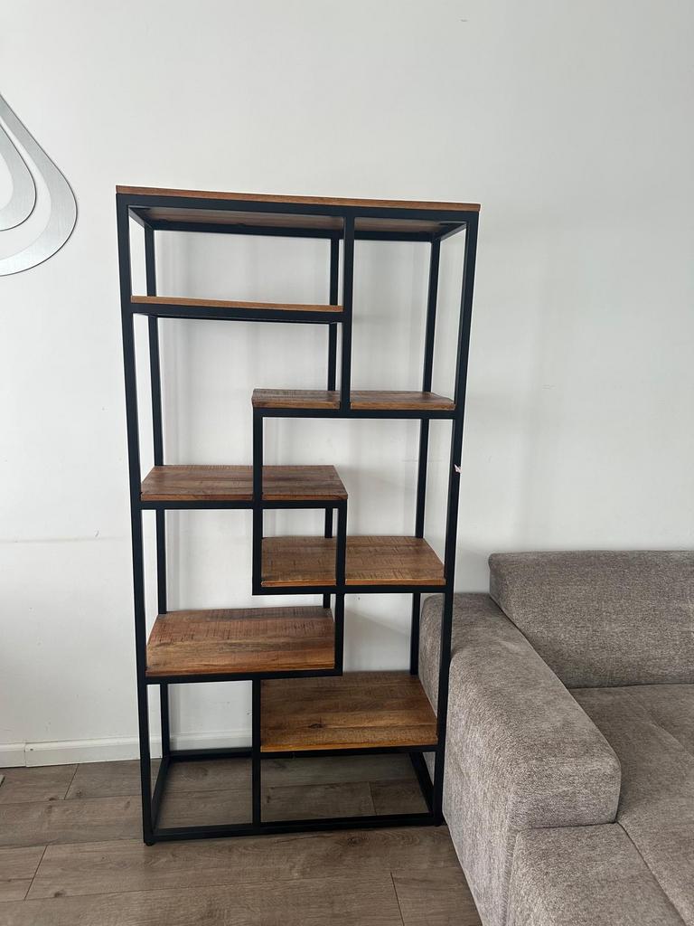 Wandmeubel mangohout, Huis en Inrichting, Kasten | Wandmeubels, Ophalen of Verzenden, Zo goed als nieuw, Minder dan 150 cm, Minder dan 100 cm