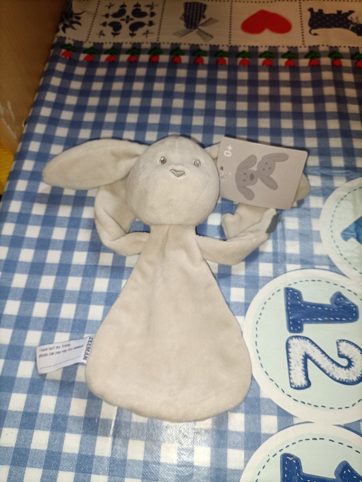 Zeeman konijn Knuffeldoekje nieuw met kaartje, Ophalen of Verzenden, Nieuw, Konijn
