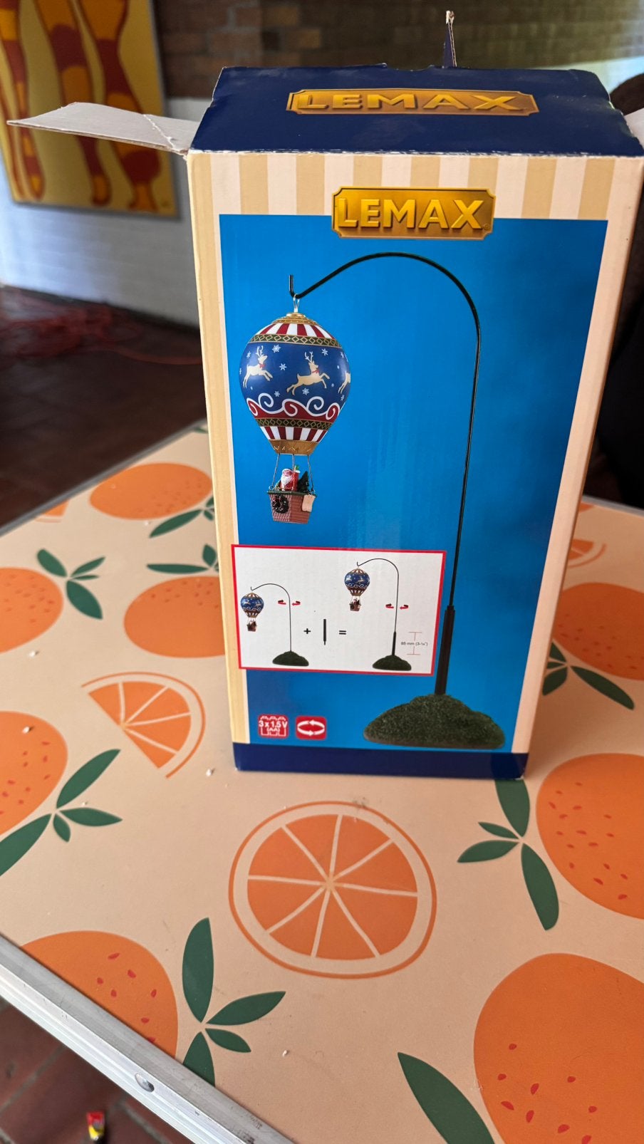 Lemax Reindeer Hot Air Balloon #84388 – ZGAN – Kerstdorp, Diversen, Ophalen of Verzenden, Zo goed als nieuw