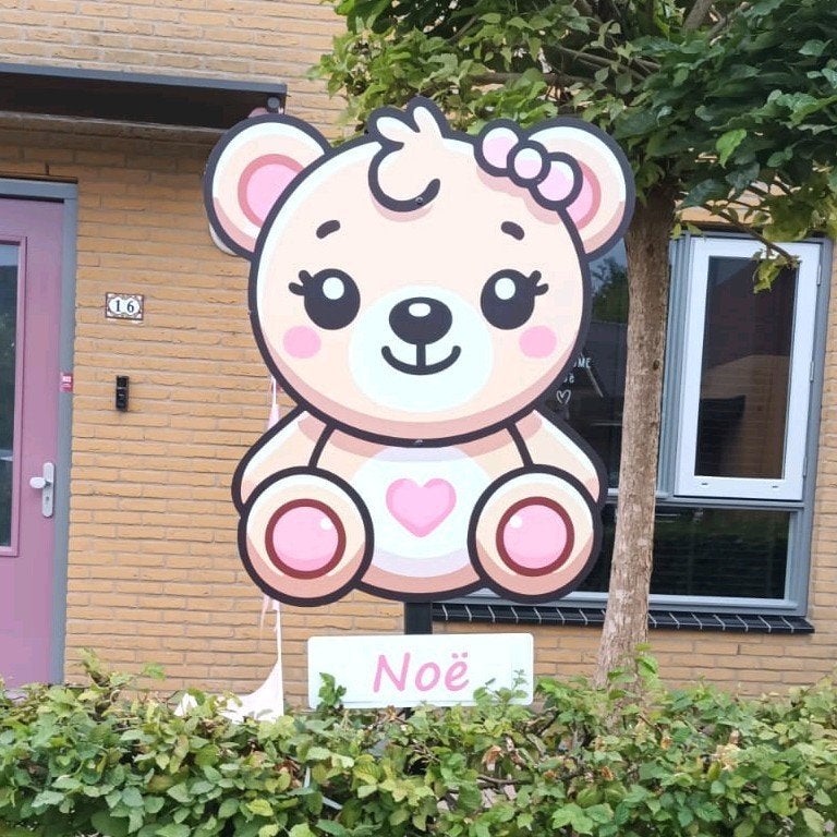 Geboortebord huren- grote keuze - Gekkepoppen Hengelo, Ophalen of Verzenden, Zo goed als nieuw, Geboorte of Huwelijk