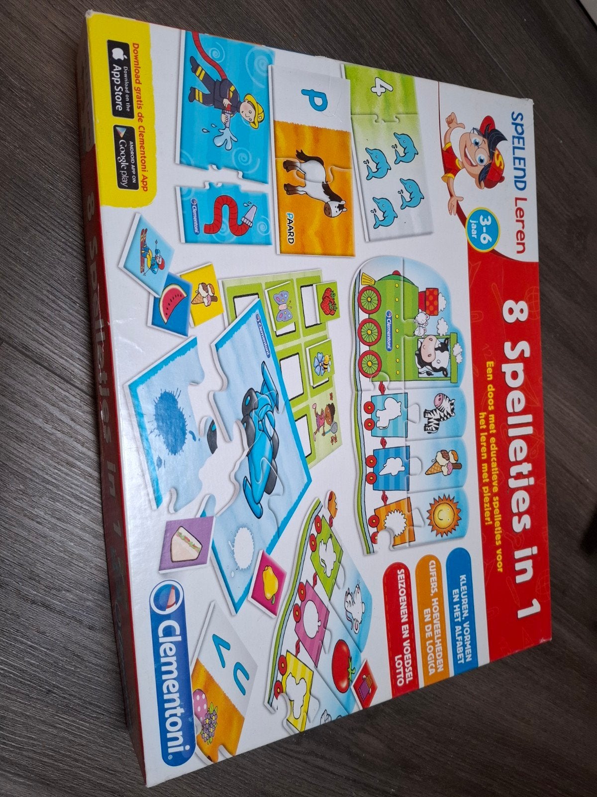 Clementoni Spelend Leren: 8 Spelletjes in 1 (3-6 jaar), Ophalen of Verzenden, Gebruikt, Knutselen