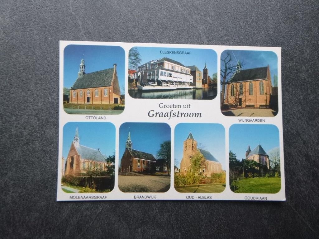 groeten uit Graafstroom/Bleskensgraaf/Brandwijk/Ottoland, Verzamelen, Ansichtkaarten | Nederland, Verzenden, 1980 tot heden, Ongelopen