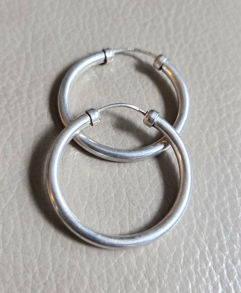 Mooie GROTE zilveren (925) CREOLEN / OORBELLEN / OORRINGEN, Ophalen, Hangers, Zo goed als nieuw, Zilver