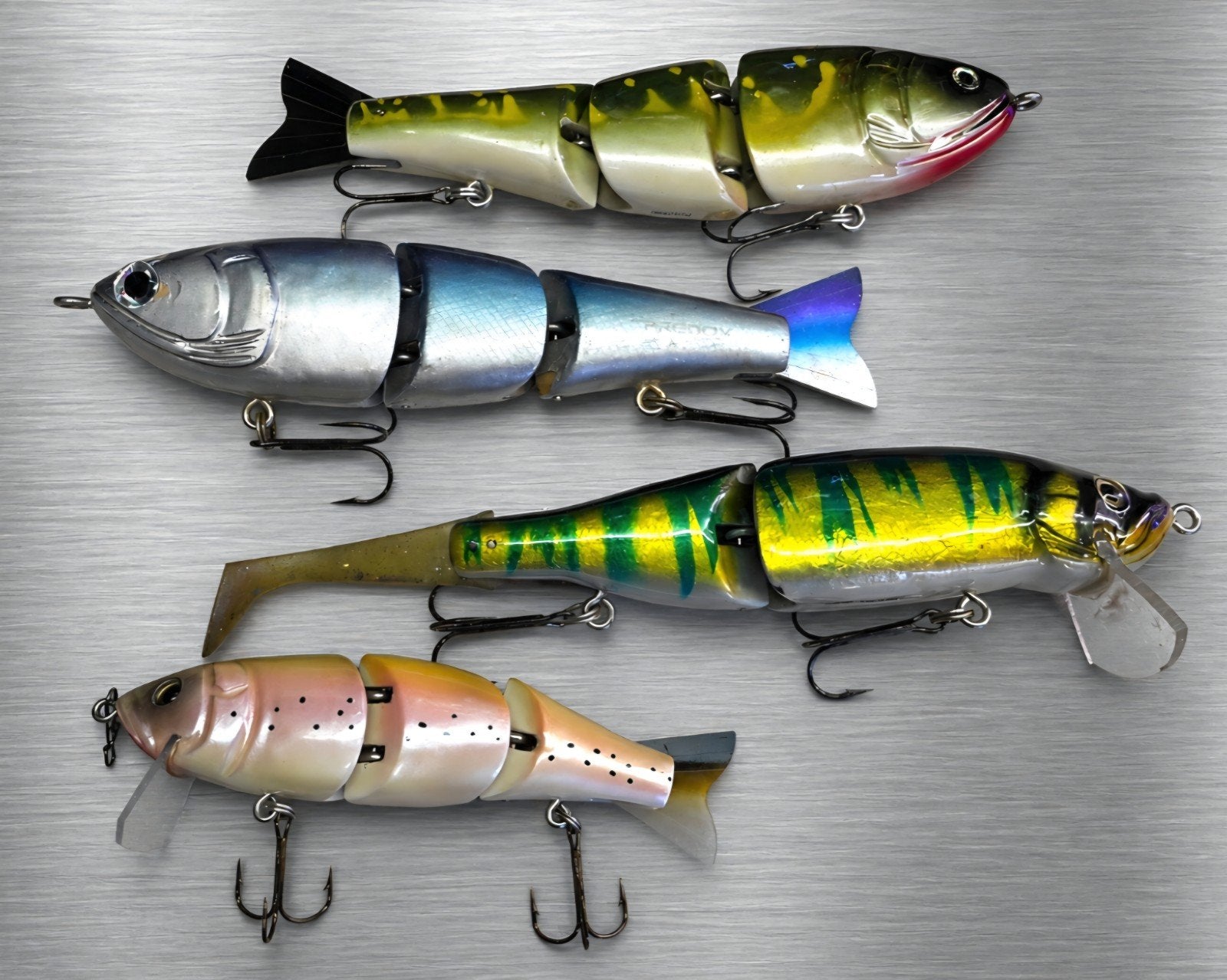 4 pluggen/swimbaits : PREDOX / N-GAGE / MAX FORCE, Ophalen of Verzenden, Overige typen