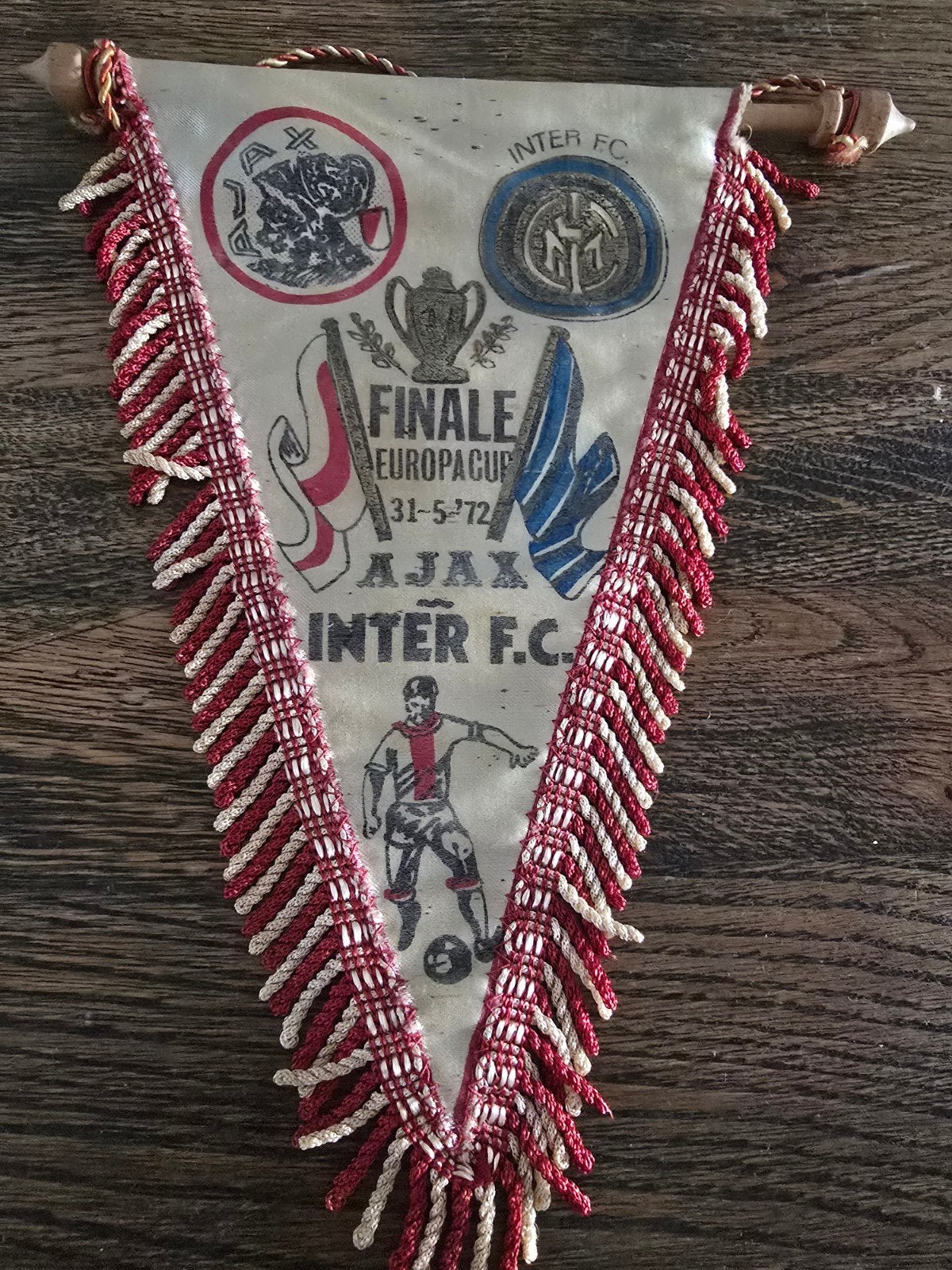 Vintage Ajax Inter Europacup Finale 1972 Vaantje, Ophalen of Verzenden, Gebruikt, Ajax