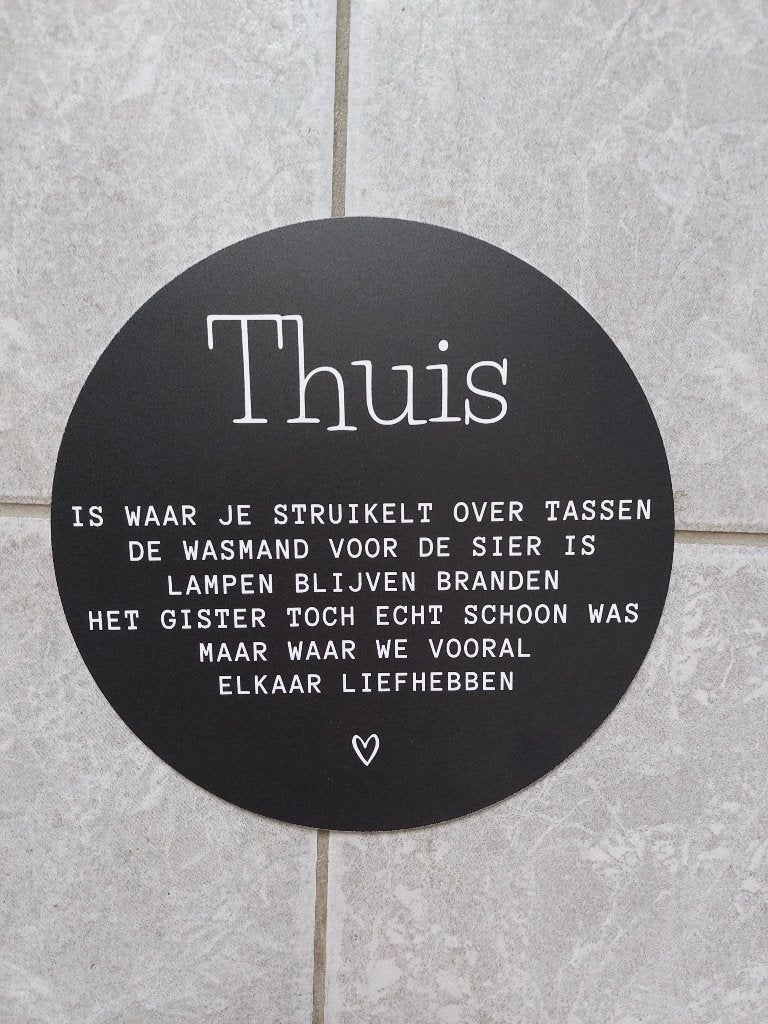 Wandcirkel, 30 cm, spreuken Nieuw, Ophalen of Verzenden, Nieuw