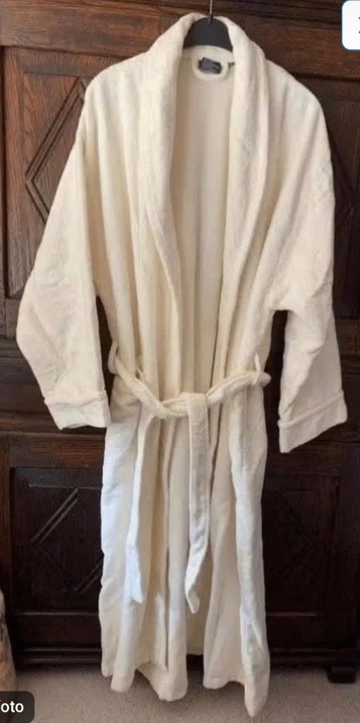Lange creme - roomkleurige badjas, peignoir; L; JMA; NIEUW, Kleding | Dames, Ophalen of Verzenden, Nieuw, Maat 42/44 (L), Overige kleuren