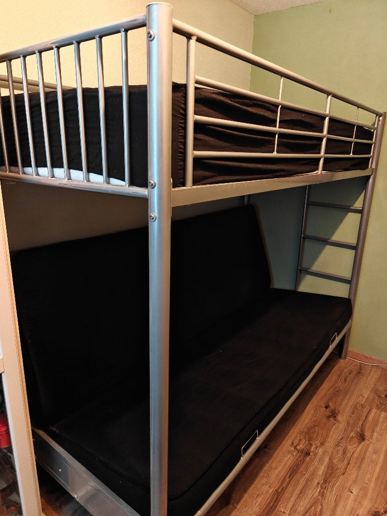 Hoogslaper met bankbed, Ophalen, Gebruikt, 90 cm, Eenpersoons