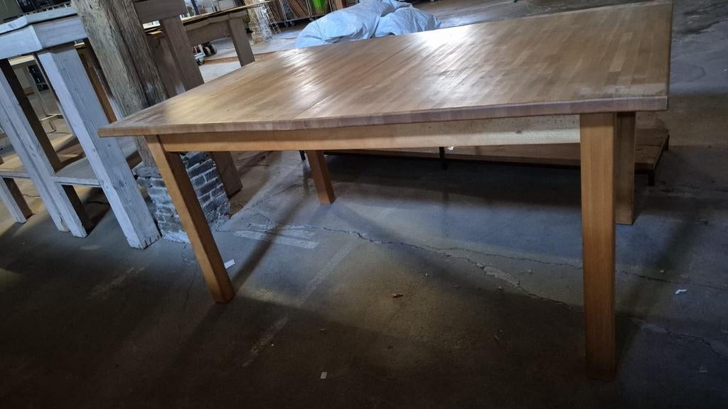 Uitschuifbare eettafel uitschuiftafel eikenhout tafelblad, Huis en Inrichting, Ophalen, Gebruikt, Eikenhout, 50 tot 100 cm