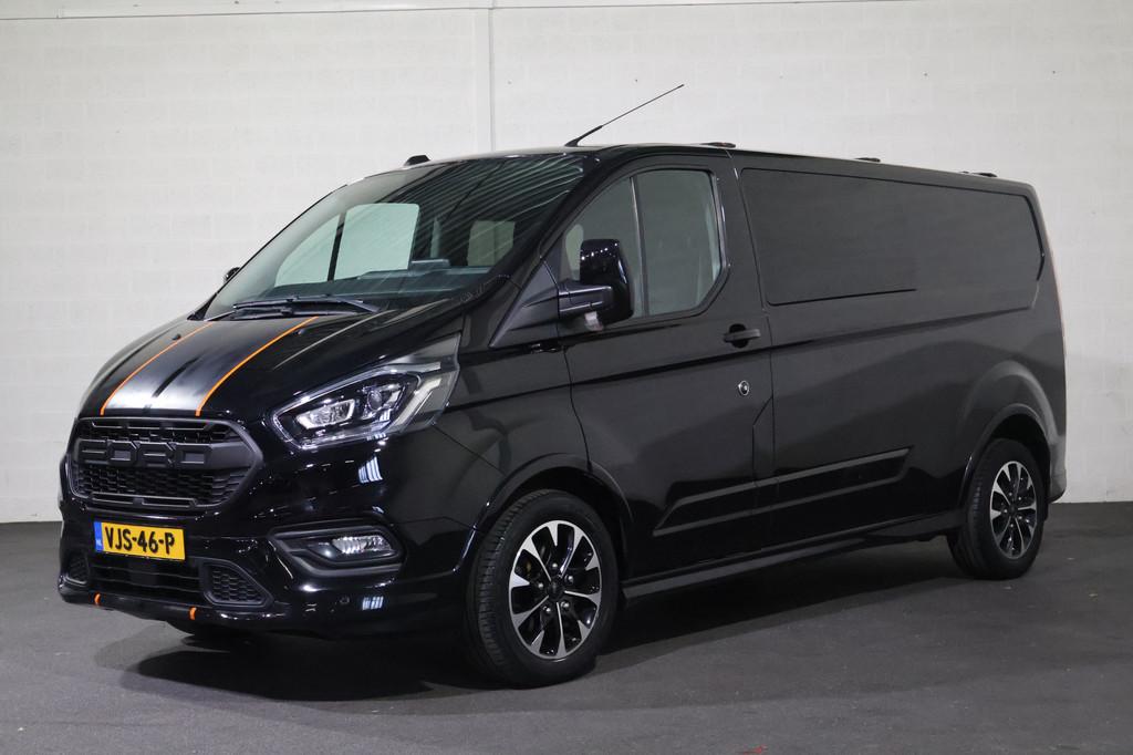 Ford Transit Custom 2.0 TDCI 185pk L2 H1 Sport DC Automaat, Auto's, Bestelauto's, Euro 6, 4 cilinders, 1850 kg, Leder en Stof
