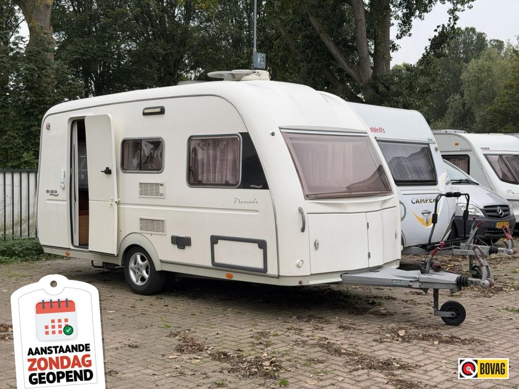 Biod Nomade, Nieuwstaat met levelingssysteem, Bedrijf, Treinzit, Fietsenrek, Biod
