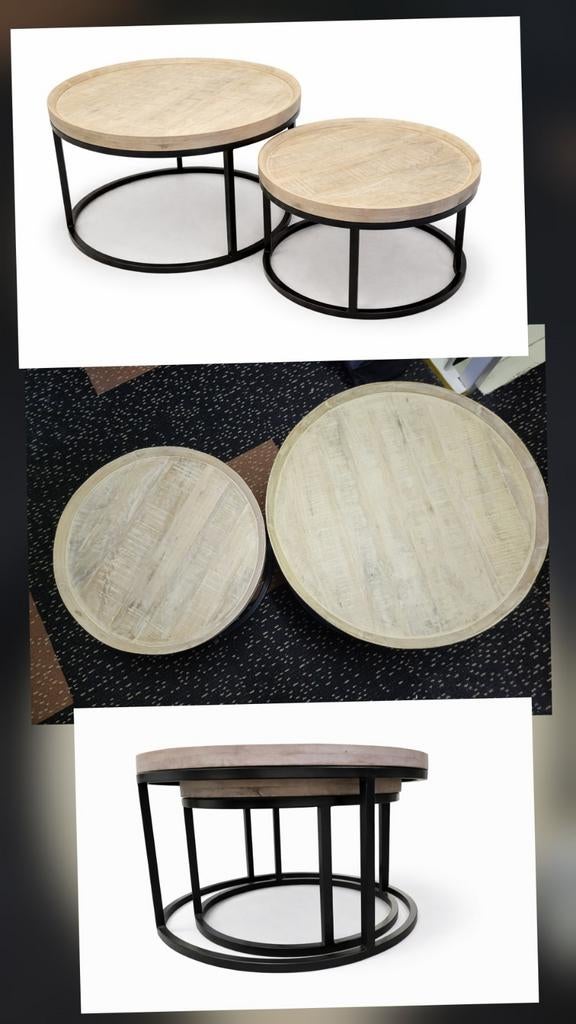 Salontafels per set te koop, Ophalen, Gebruikt, Rond