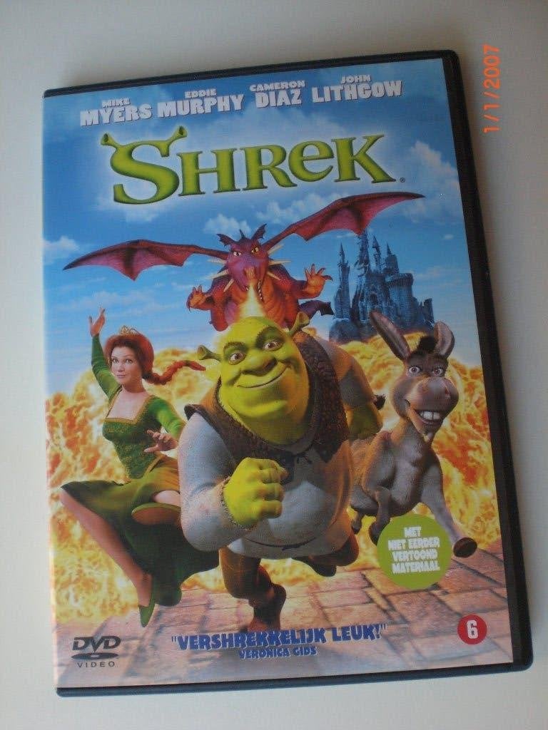 dvd Shrek Mike Myers Cameron Diaz Eddie Murphy, Bonusmateriaal, Tekenfilm, Amerikaans, Nederlands