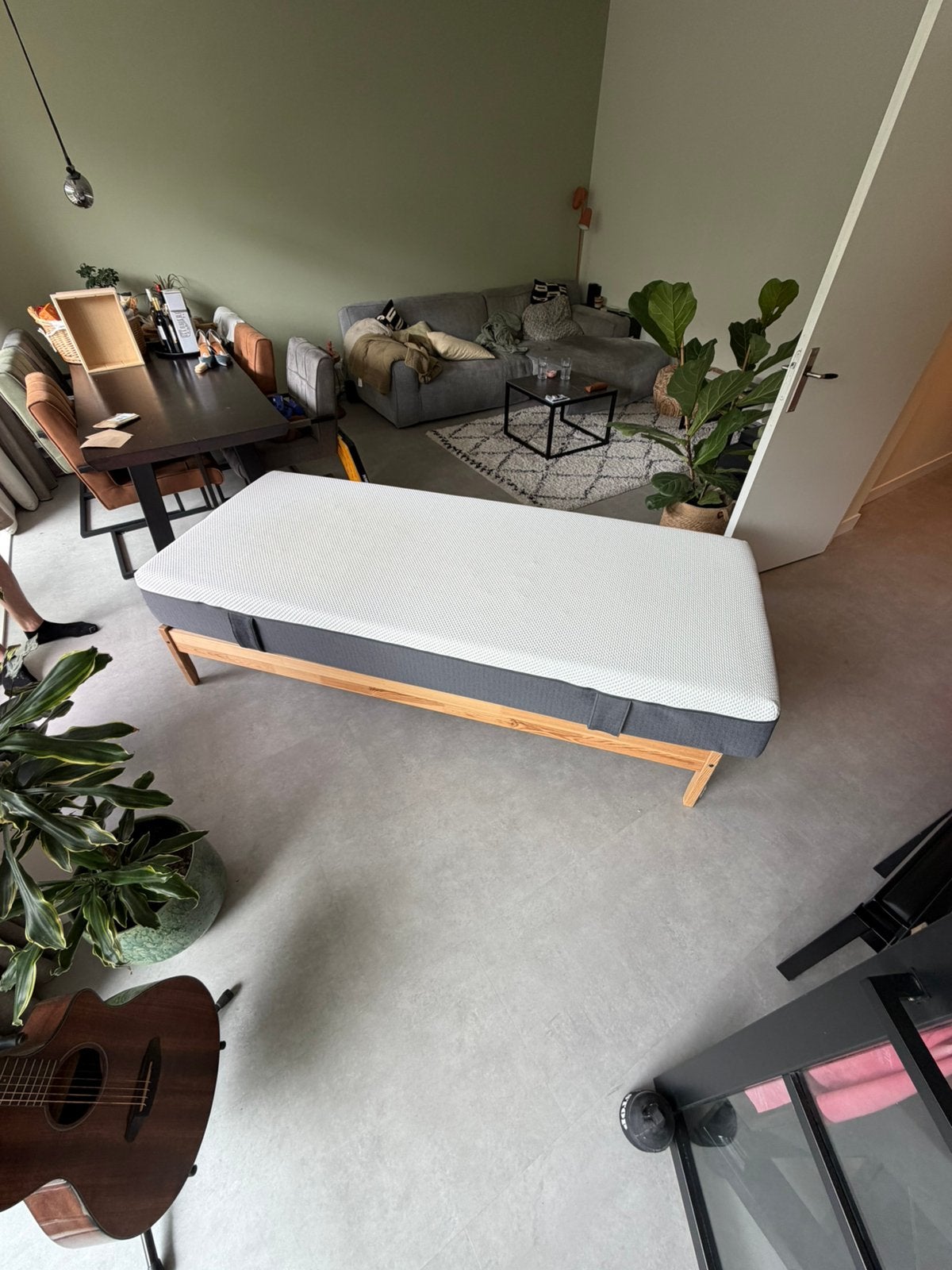 Bed, lattenbodem en Emma matras, Huis en Inrichting, Ophalen, Gebruikt