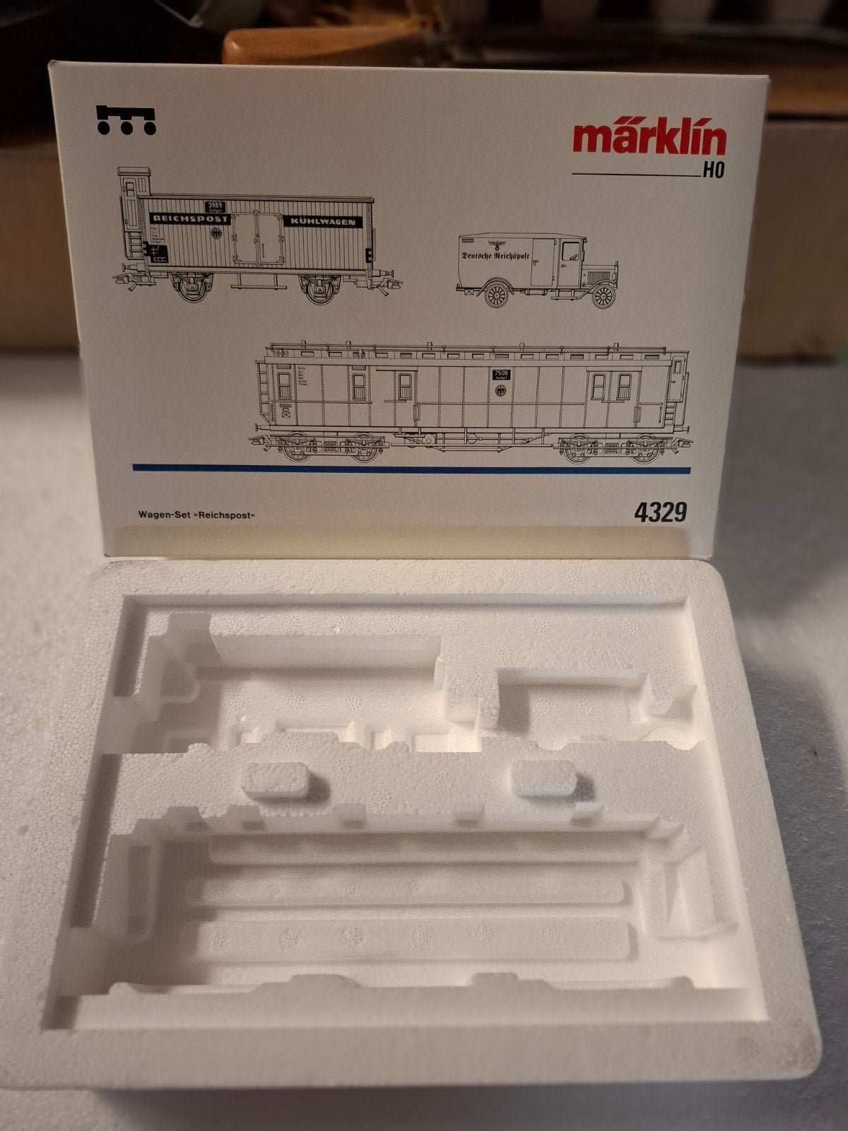 4329 lege set doos post van marklin, Wisselstroom, Gebruikt, Rails, Ophalen of Verzenden