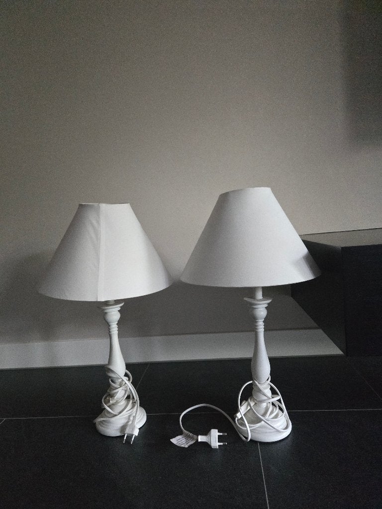 2 witte lampen, Ophalen, Gebruikt, Overige typen, Overige fittingen