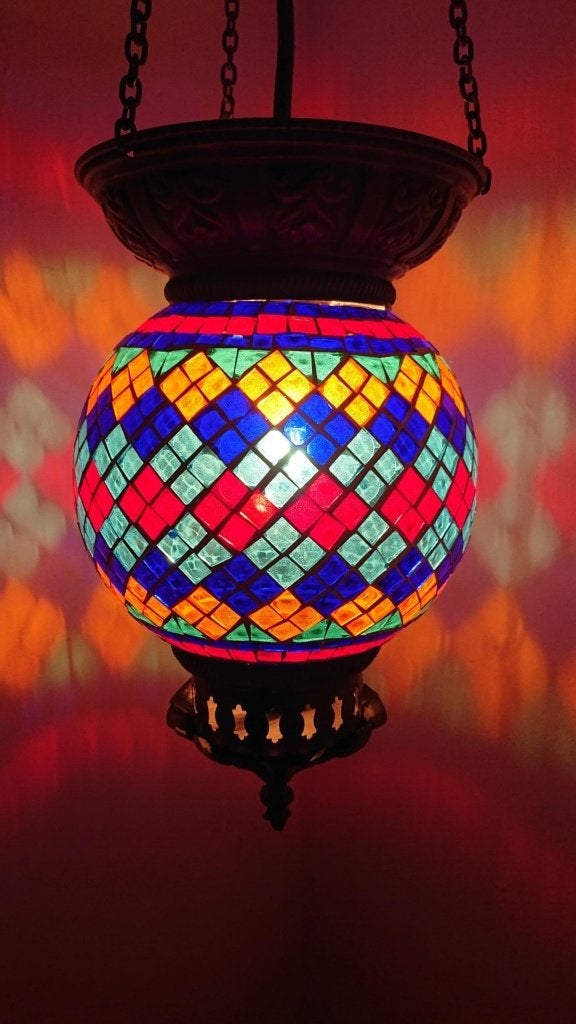 Diverse Oosters Arabische Boho glasmozaiek hanglamp lamp TXL, Oosters Arabisch 1001nacht Boho Ibiza Marrakech Marokkaans Turks