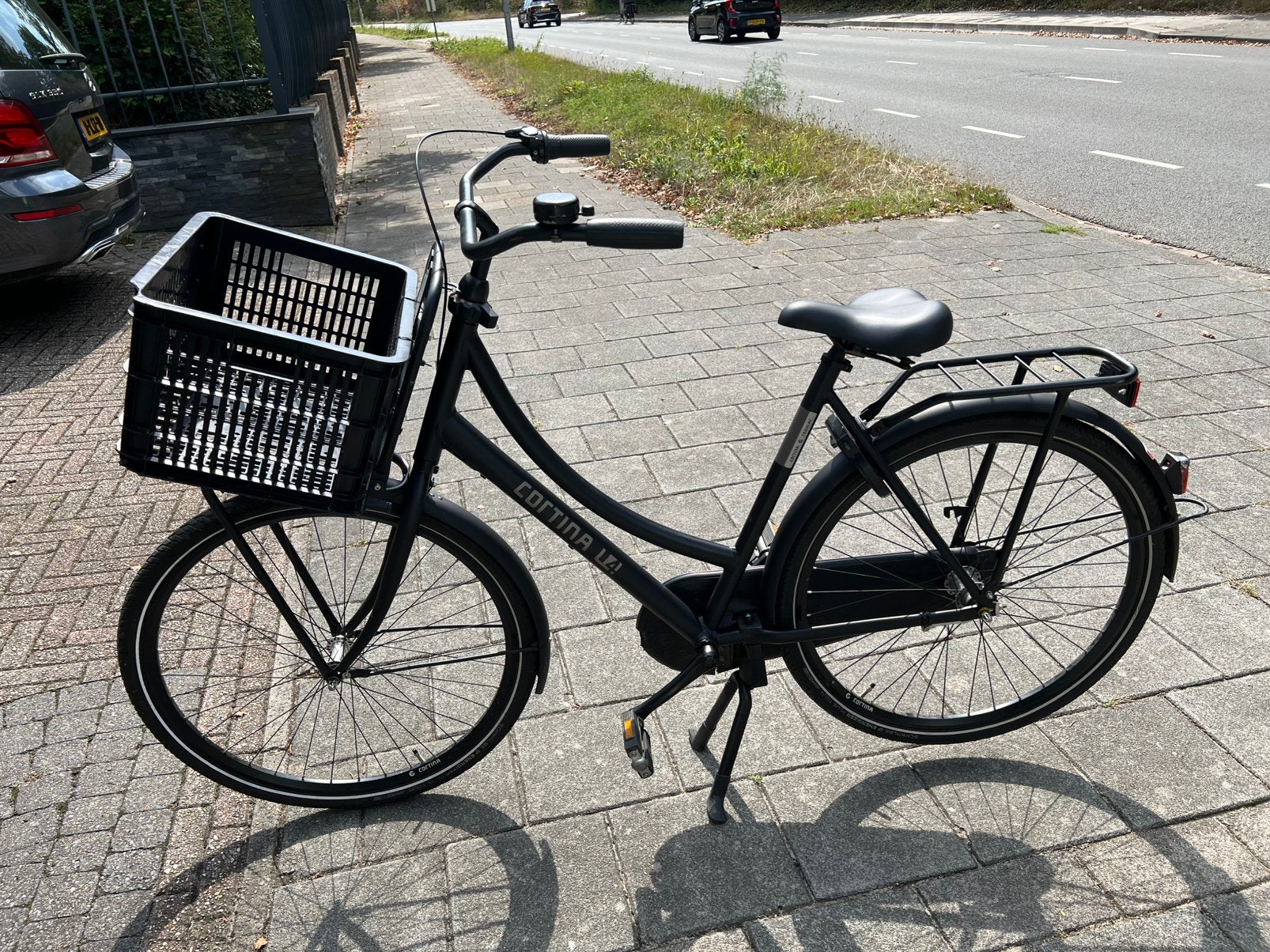 Cortina U4, matt zwart, 28 inch, 3 versnellingen, Ophalen, Zo goed als nieuw