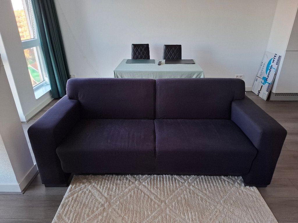 Comfortabele 3-zits bank zwart Toledo Lenora 21 (Woonsquare), Ophalen, Tijdloos en strak design, modern, strakke lijnen, Tweepersoons