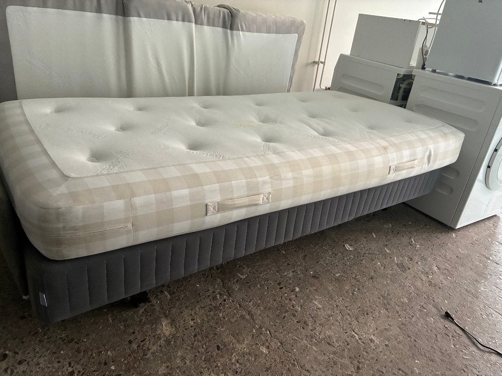 Een persoons Hastens bed, Ophalen, Eenpersoons, Zo goed als nieuw, 200 cm