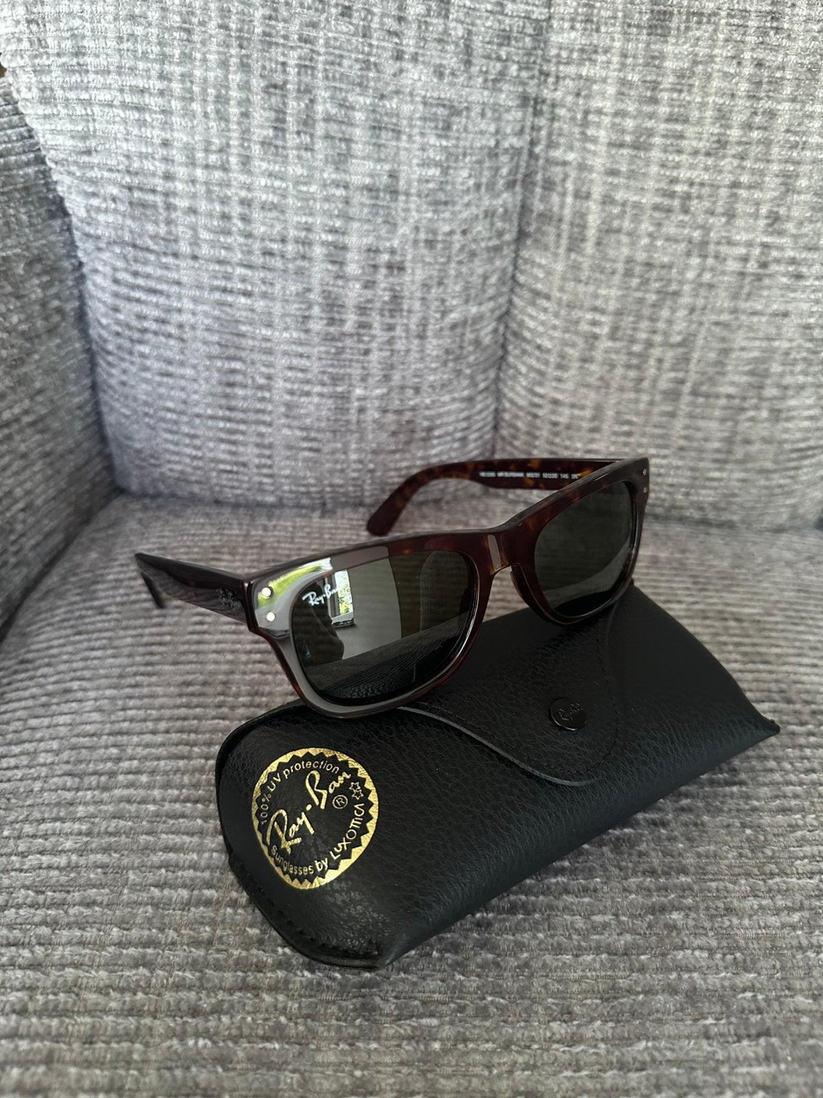 Rayban Rb2283 mr burbank zonnebril tortoise 52mm, Zonnebril, Bruin, Ophalen of Verzenden, Zo goed als nieuw