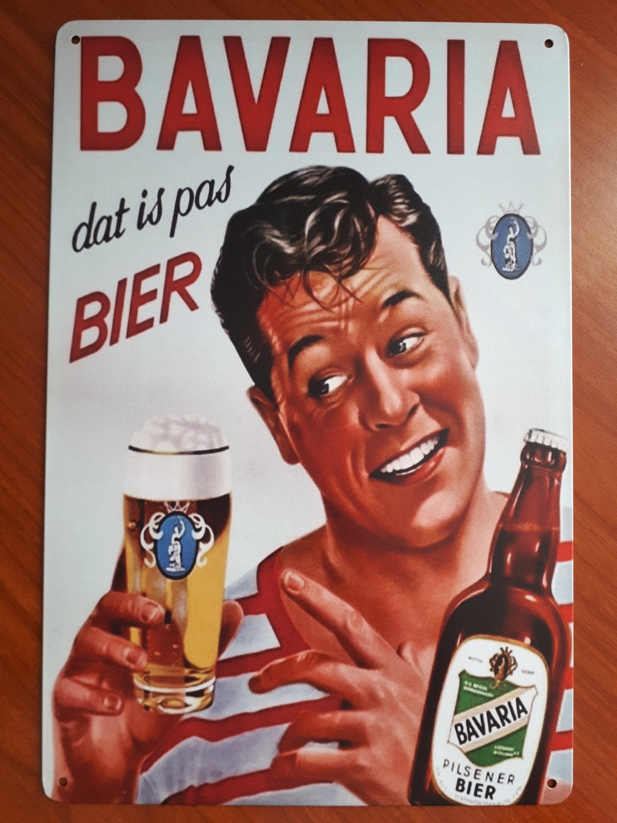 Bavaria 20x30 cm Metalen Reclamebord, Verzenden, Nieuw, Reclamebord, Plaat of Schild