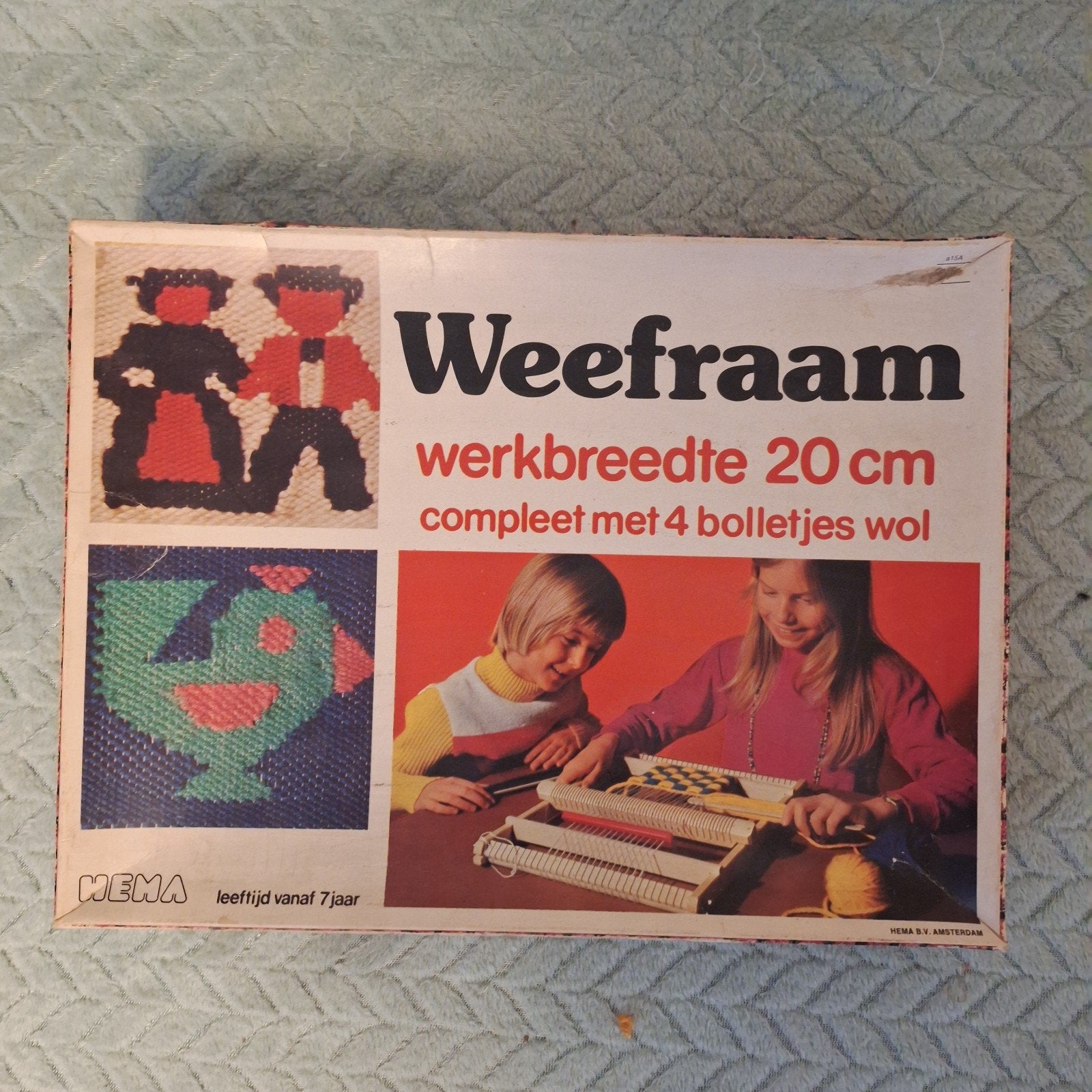 Vintage HEMA Weefraam met wol - compleet, Hobby en Vrije tijd, Ophalen of Verzenden