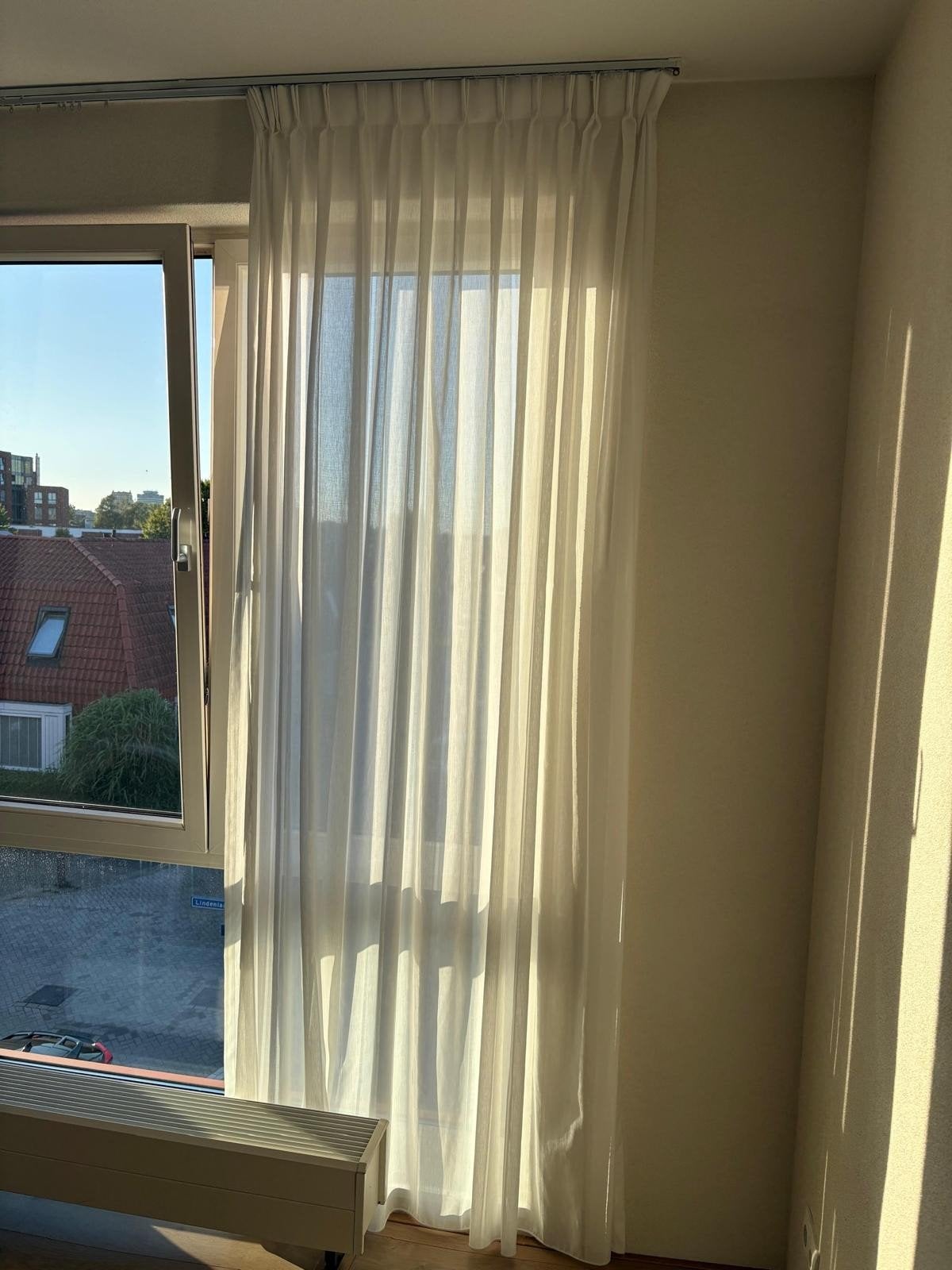 Vitrage gordijnen, Huis en Inrichting, Stoffering | Gordijnen en Lamellen, Ophalen, Zo goed als nieuw, Gordijn