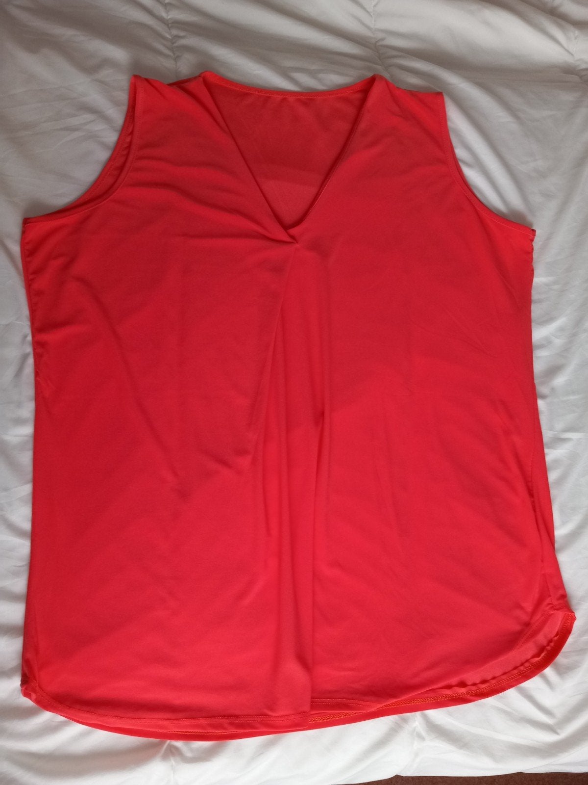 KORAALROOD singlet, mouwloze tuniek, mt46/48, nieuw, Maat 46/48 (XL) of groter, Nieuw, Ophalen of Verzenden, Zonder mouw