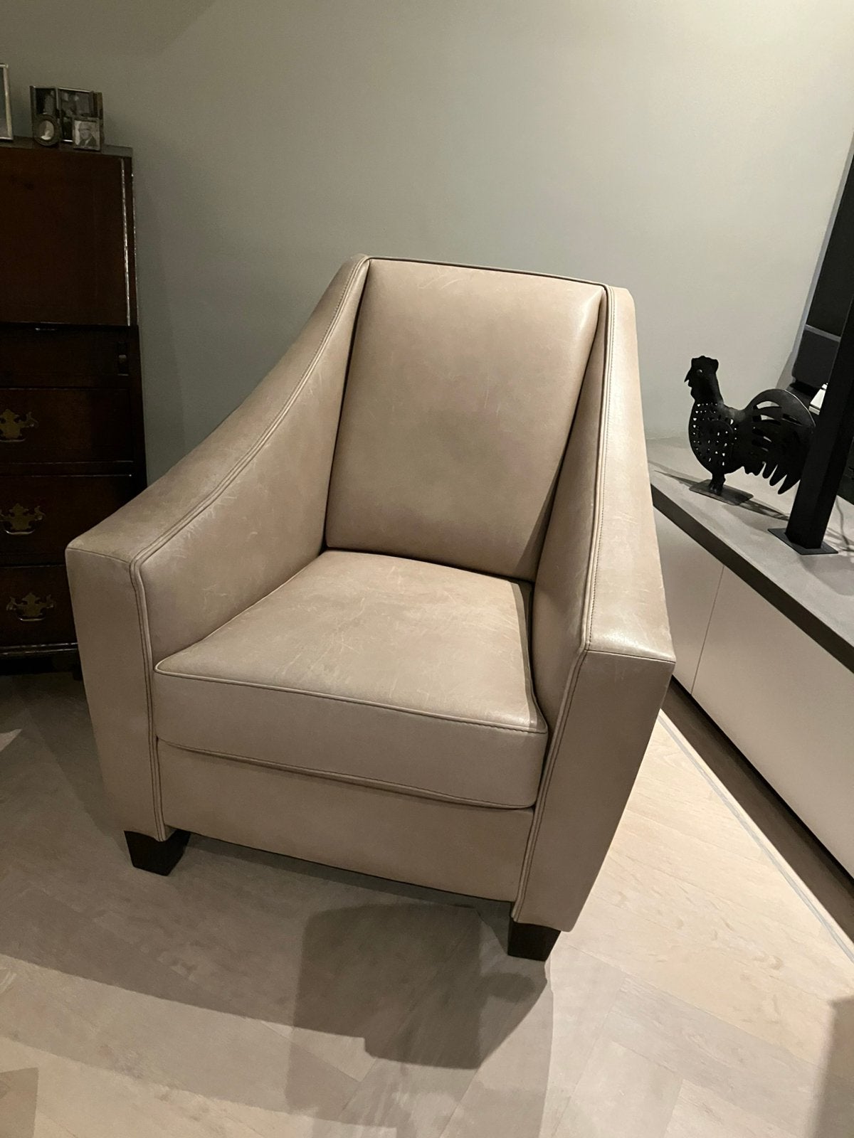 2 leren fauteuils merk Bench met doorgestikte naden, Huis en Inrichting, Fauteuils, Ophalen of Verzenden, Zo goed als nieuw, 75 tot 100 cm