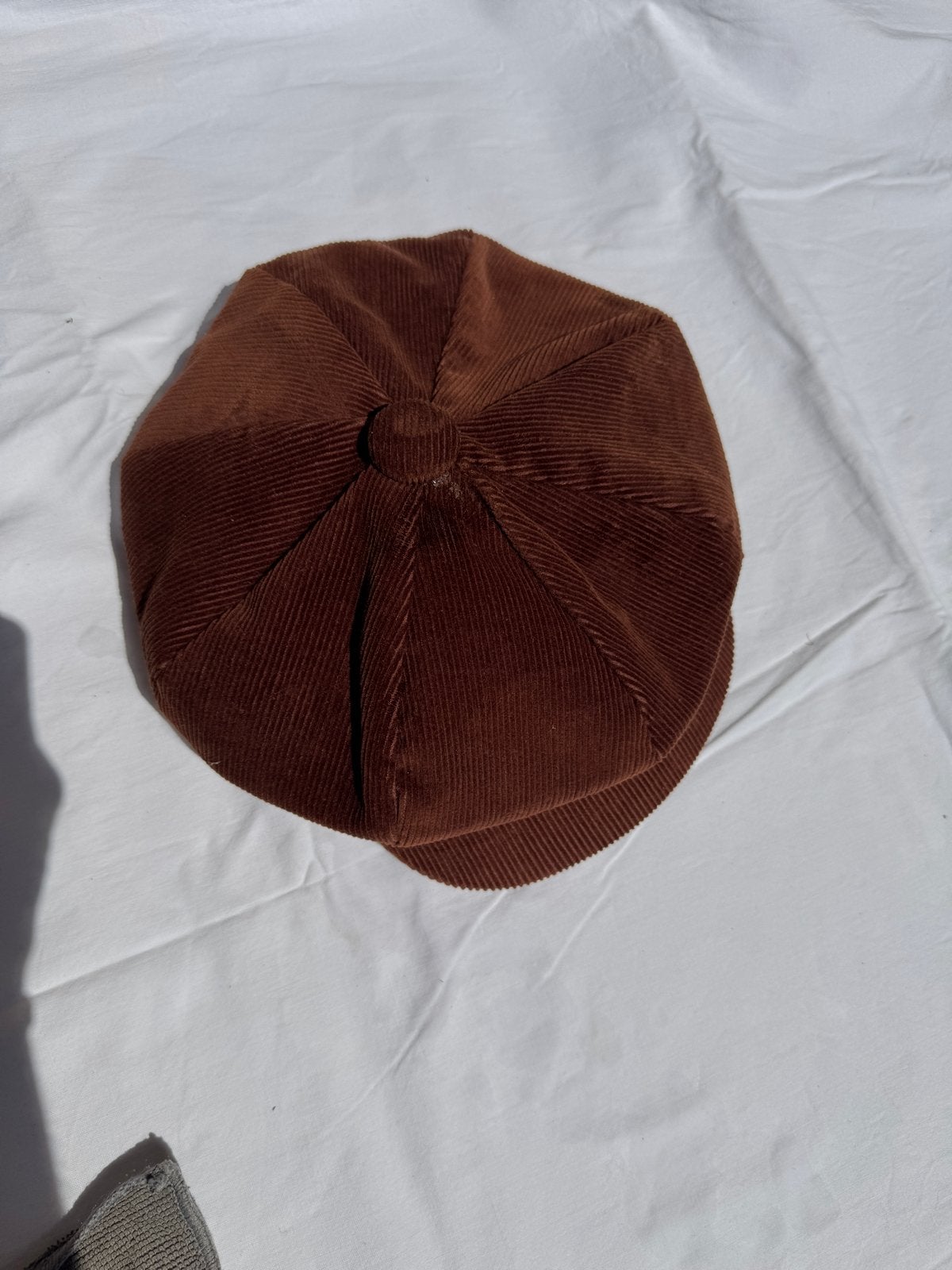 Vintage Corduroy Pet/Hoed - Bruin, Ophalen of Verzenden, Gedragen, Pet