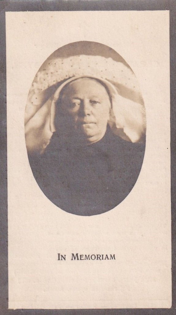 Beckhoven Gerardina 1850 Haaren 1922 Moergestel, Verzamelen, Bidprentjes en Rouwkaarten, Ophalen of Verzenden, Bidprentje