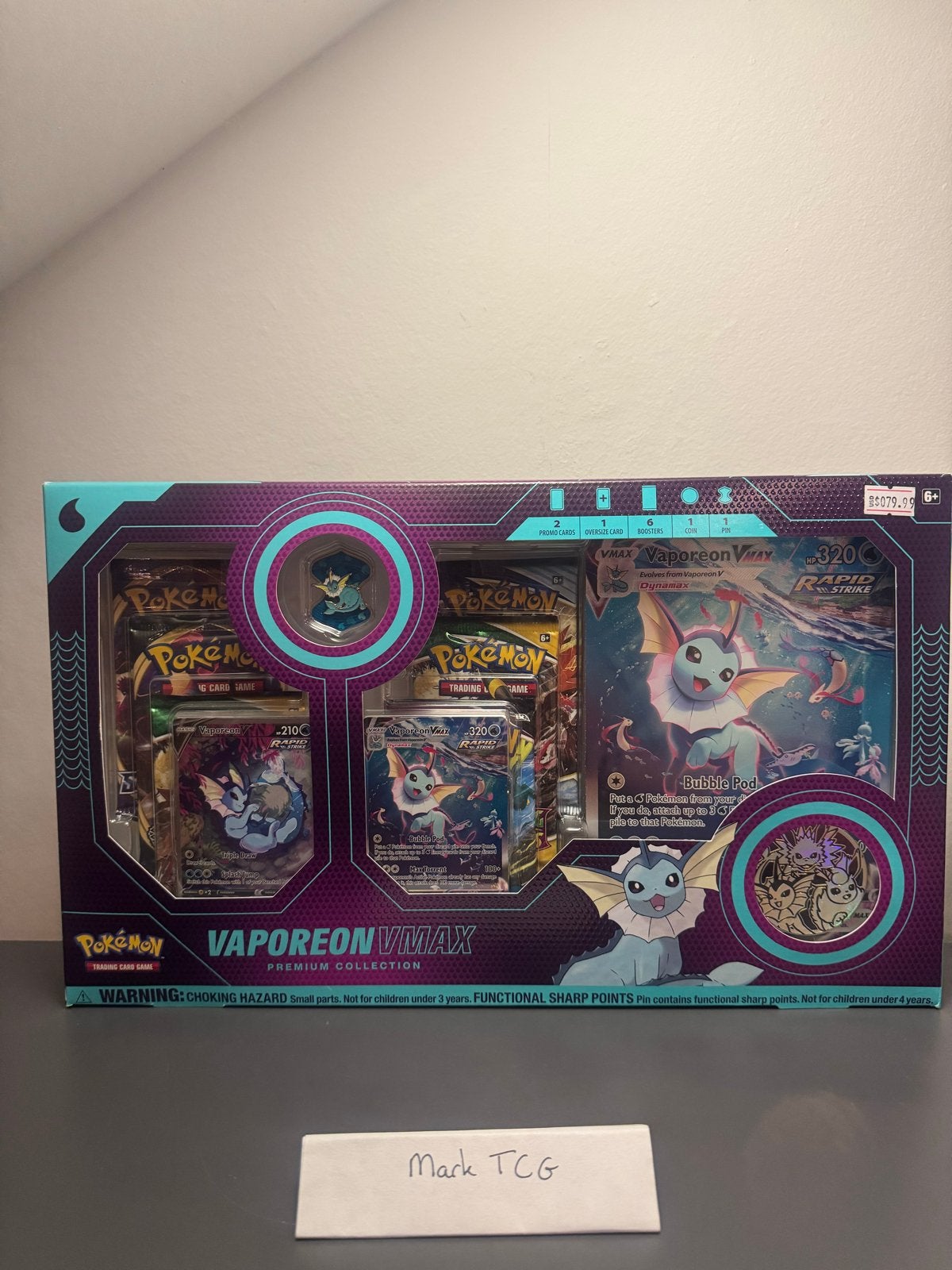 Pokémon Vaporeon VMAX Premium Collection Box Sealed, Ophalen of Verzenden, Nieuw, Overige typen