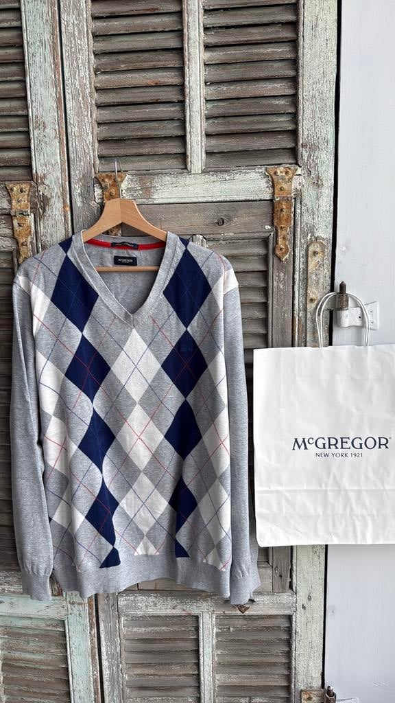 Prachtige McGREGOR gebreide/knitted v-hals trui size XL, McGregor, Maat 56/58 (XL), Ophalen of Verzenden, Zo goed als nieuw