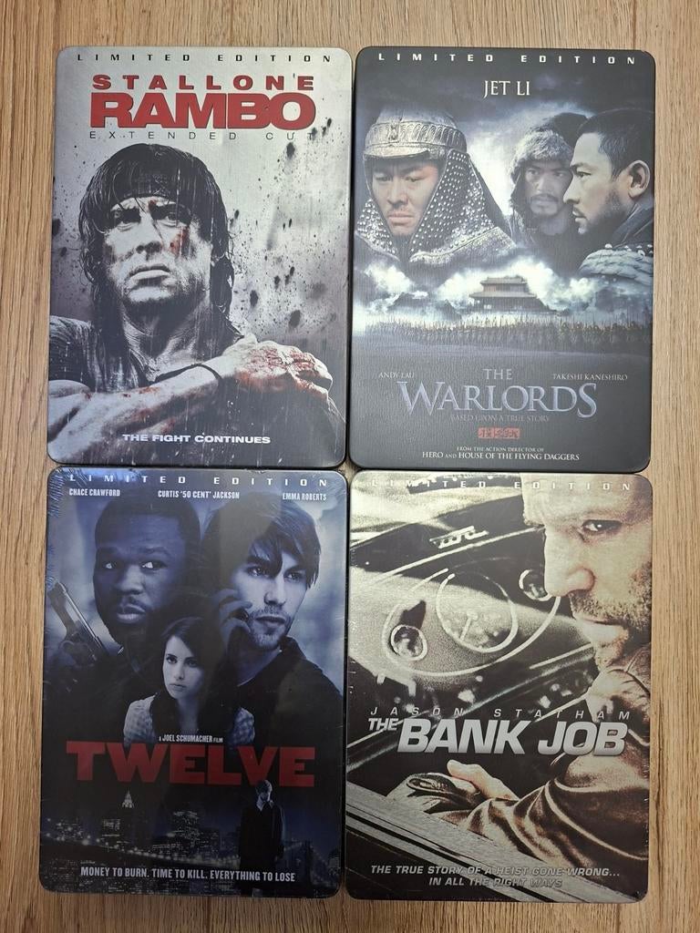 4 Limited Edition DVD's in Hard Case Cover - Nieuwstaat, Vanaf 16 jaar, Ophalen of Verzenden, Zo goed als nieuw, Boxset