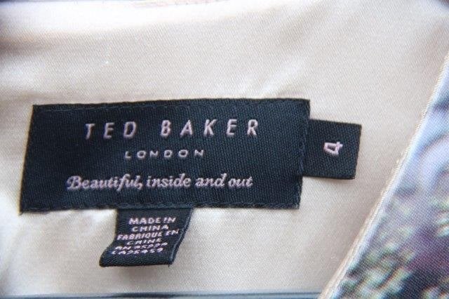 Jurk gekleurd Ted Baker mt 4 (S) Vaste prijs, Overige kleuren, Ophalen of Verzenden, Zo goed als nieuw, Knielengte