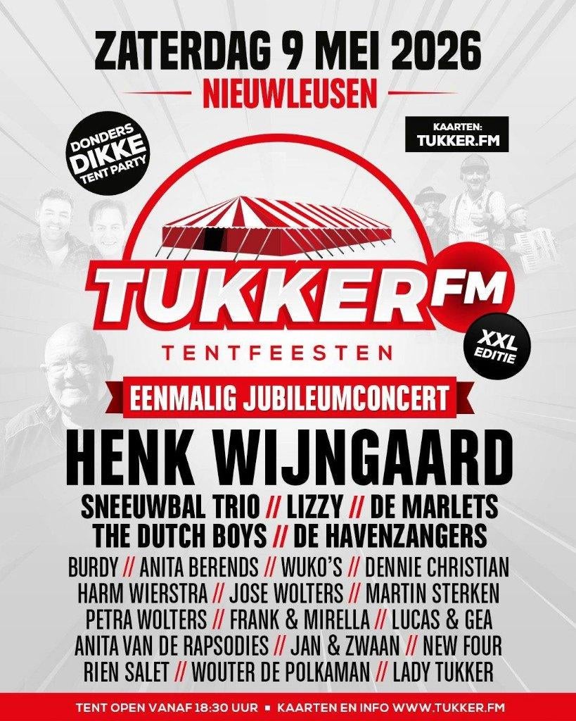 Tukker FM kaartje 1 persoon, 9 mei, Eén persoon