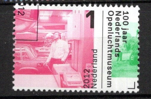 gestempelde zegel. Jaar 2012:  openluchtmuseum, Ophalen of Verzenden, Na 1940, Gestempeld