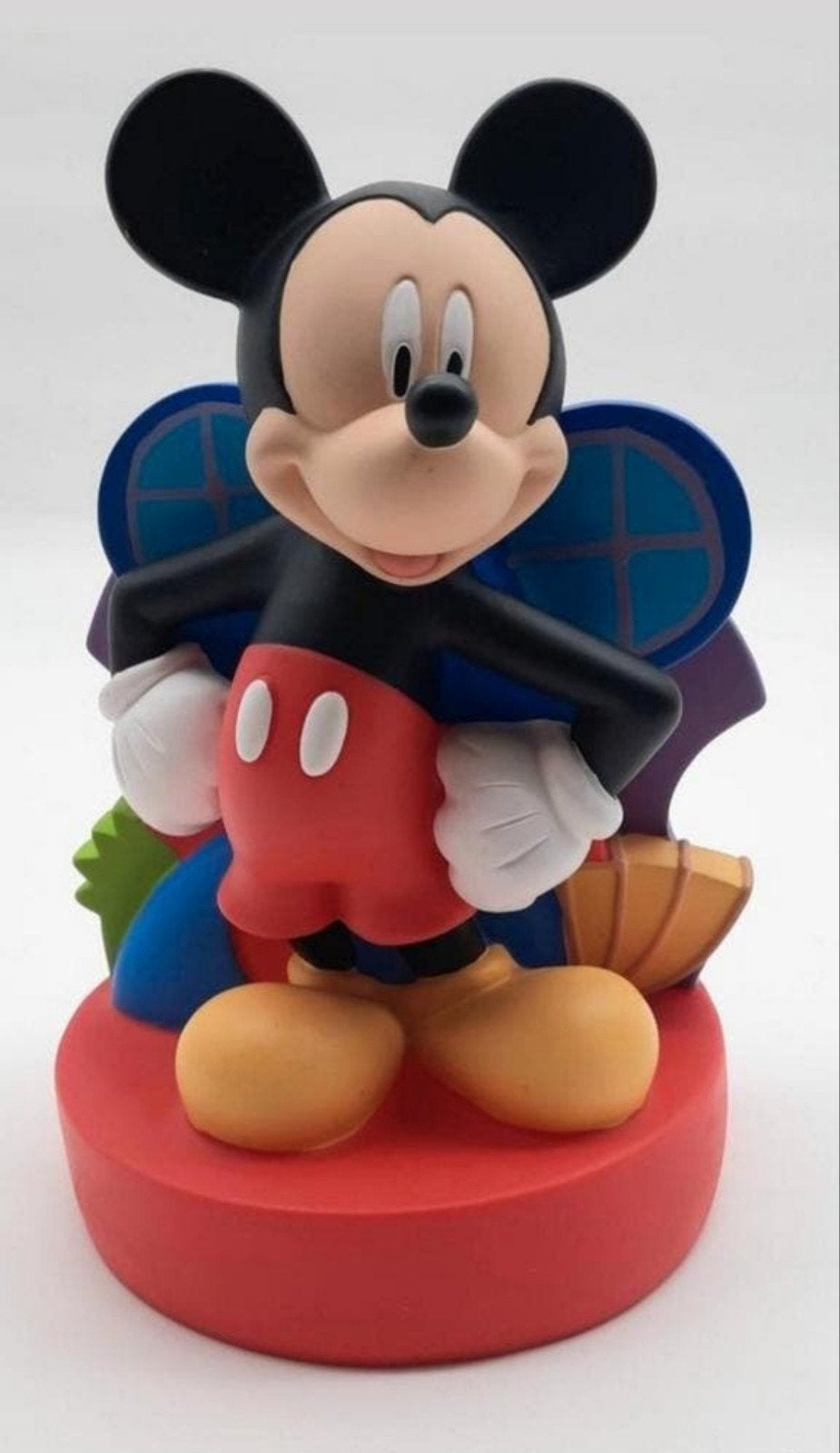 Vintage Mickey Mouse kunststof spaarpot ca. 25cm hoog, Ophalen of Verzenden, Mickey Mouse, Gebruikt, Beeldje of Figuurtje